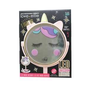 BNIB Love Ellie LED Lighted Unicorn Mirror, Pink